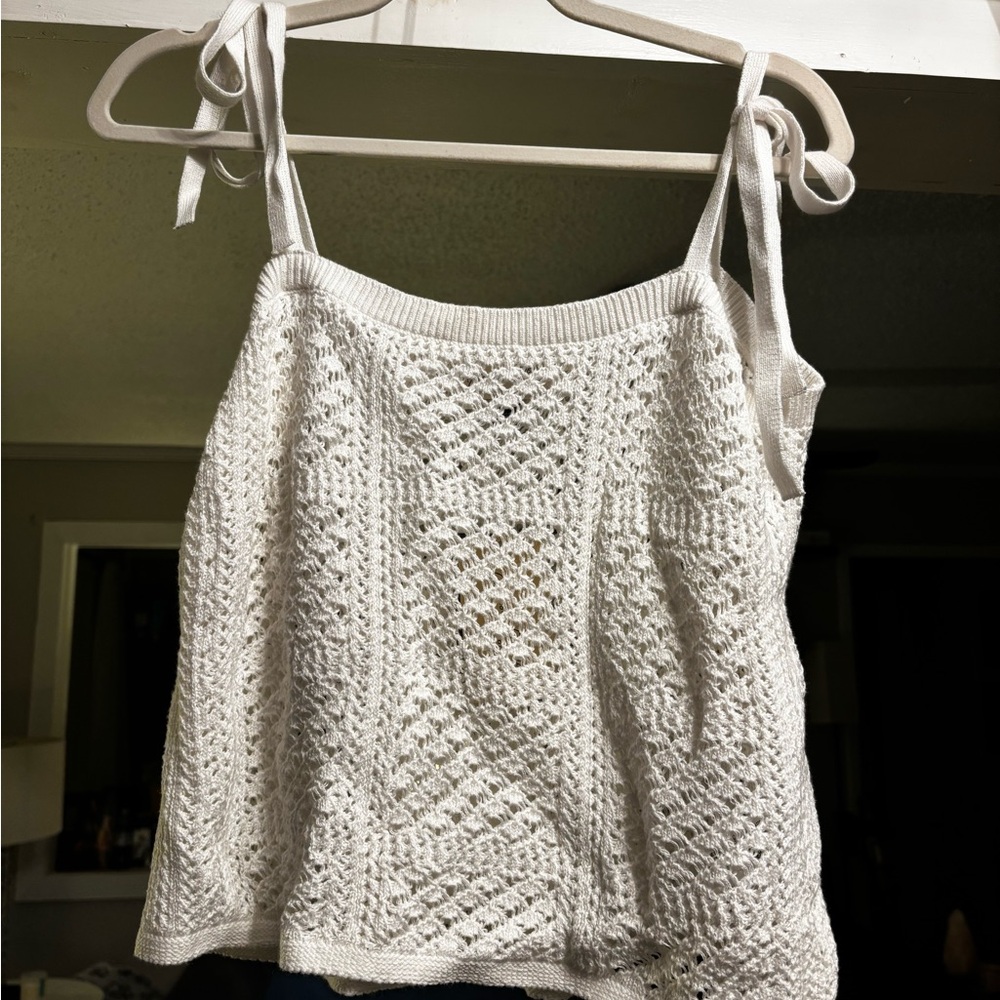 Universal Thread White Crochet Camisole